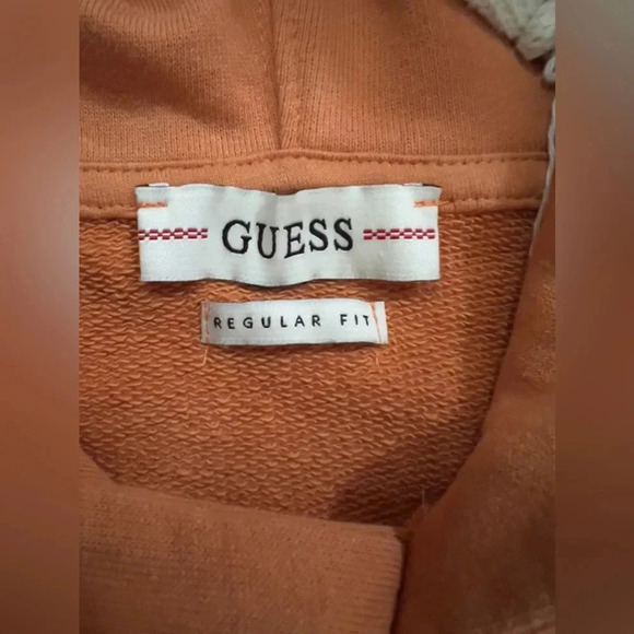 Guess Men's Saffron Peach Zadook Long‎ Sleeve Hoodie Size Large - Picture 9 of 9